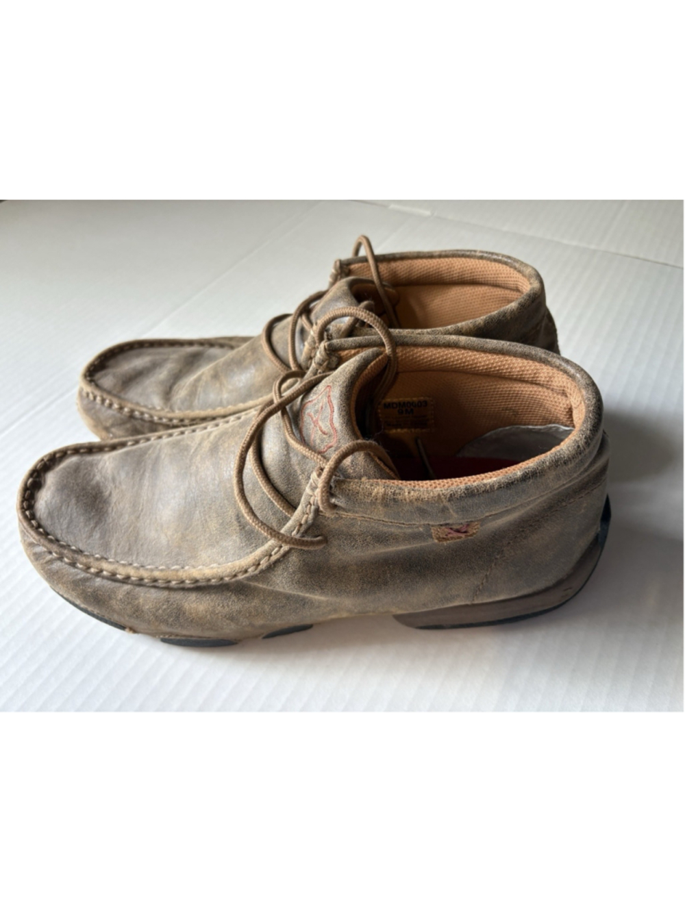Twisted X Original Chukka Driving Mocs Leather Shoes Bomber Brown Mens 9M